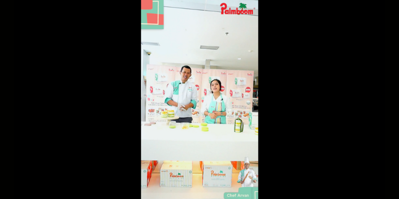 [Demo Baking PALMBOOM] Pandan Cocktail Dessert Box by Chef Arvan